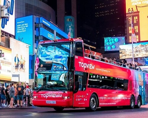 NYC Open-Top Hop-On Hop-Off Day Pass + Evening Cruise