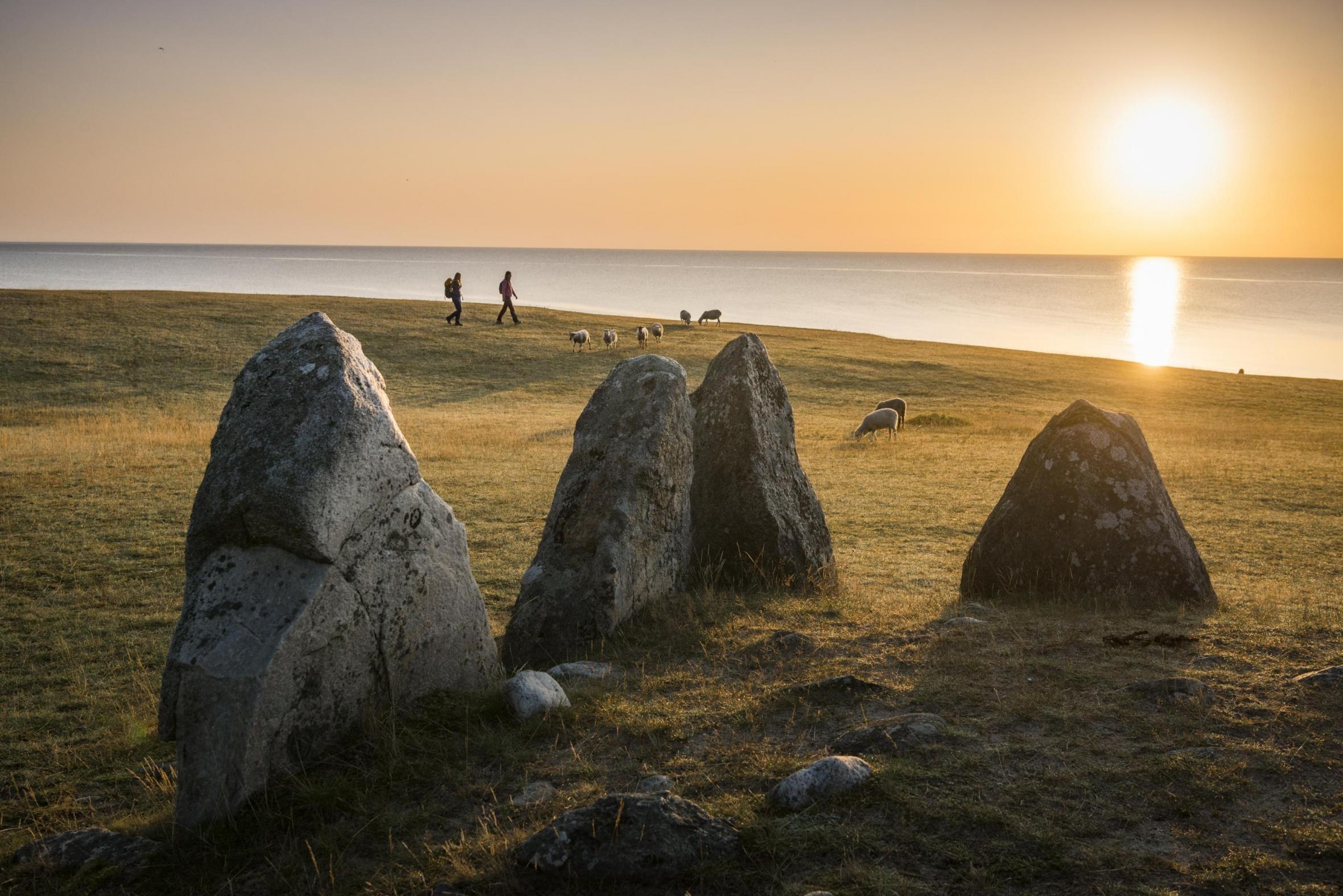 Ales Stenar: Sweden's Stonehenge at Cliff's Edge Sunrise