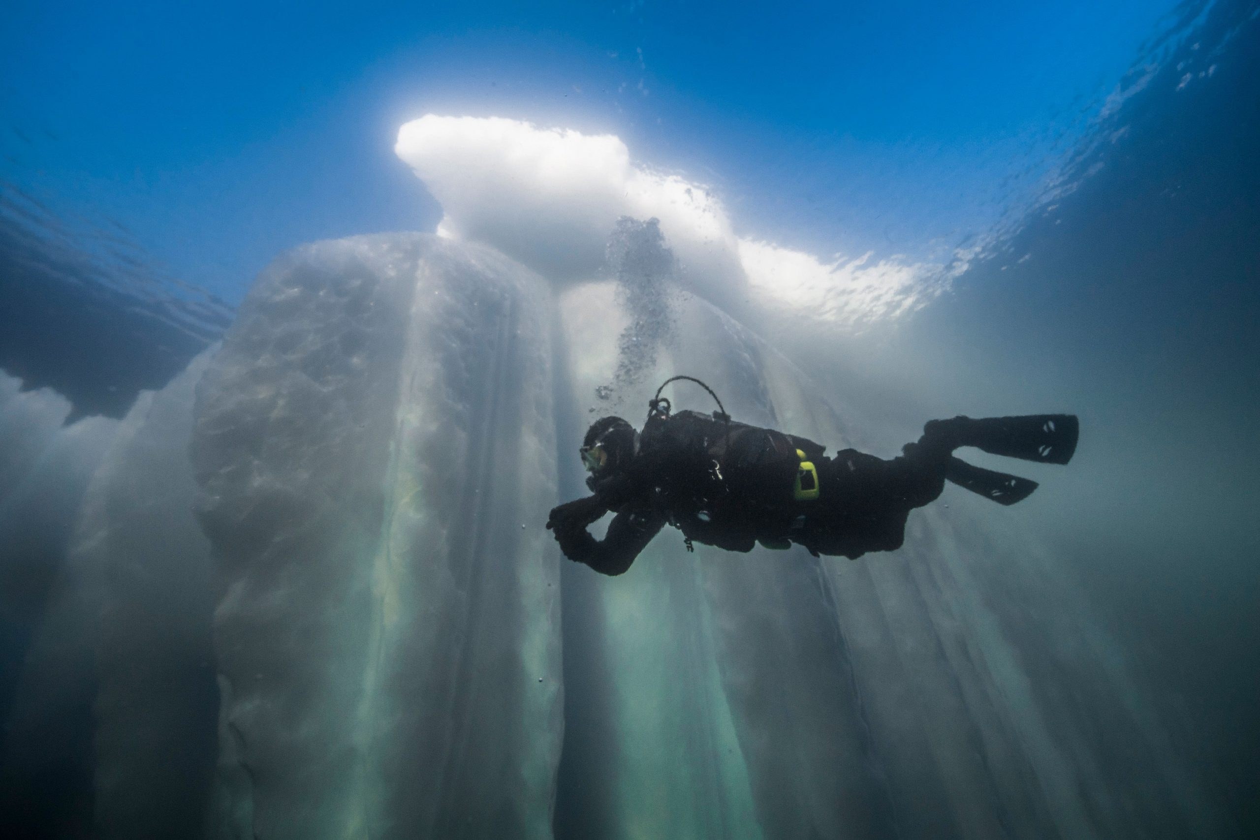 Polar Scuba Dive Under Antarctic Sea Ice