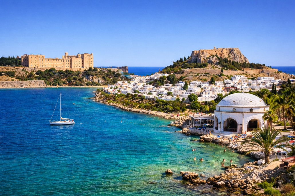Kallithea Springs & Tsambika Beach: Coast & Culture Half-Day