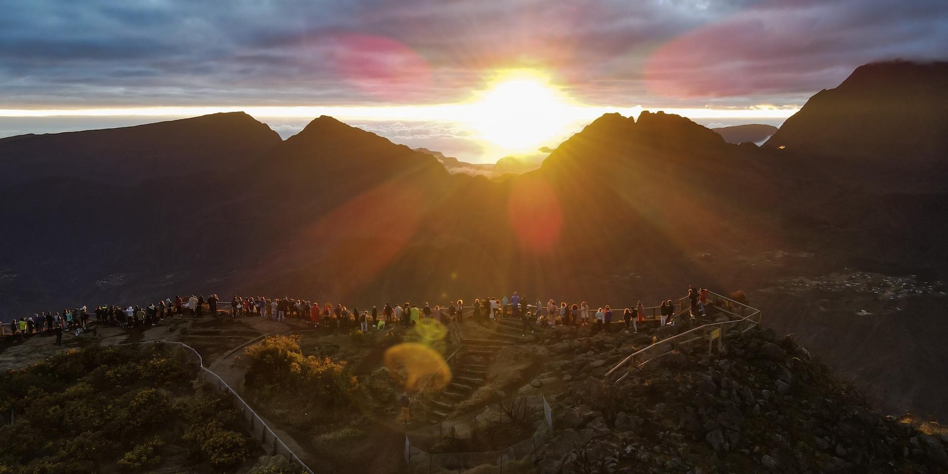 Piton Maido Summit: Sunrise Over the Mafate Cirque