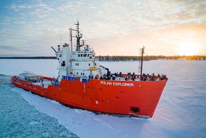 Icebreaker Cruise & Arctic Ice Floating on the Bothnian Sea