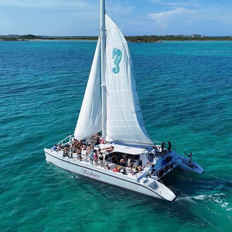 Private Catamaran Sail to Sea Caves & Snorkel Reefs