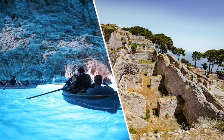 Capri by Private Speedboat: Blue Grotto, Villa Jovis & Clifftop Lunch