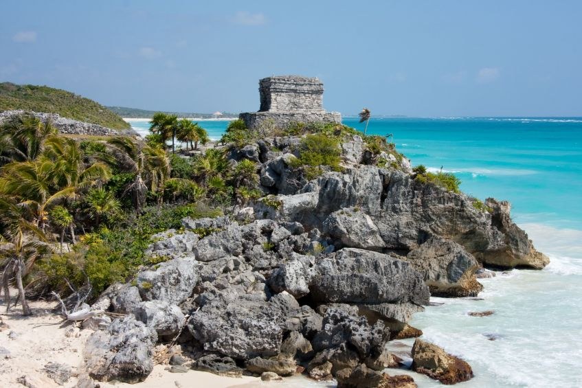Tulum Archaeological Zone: Cliff-Top Ruins at Sunrise