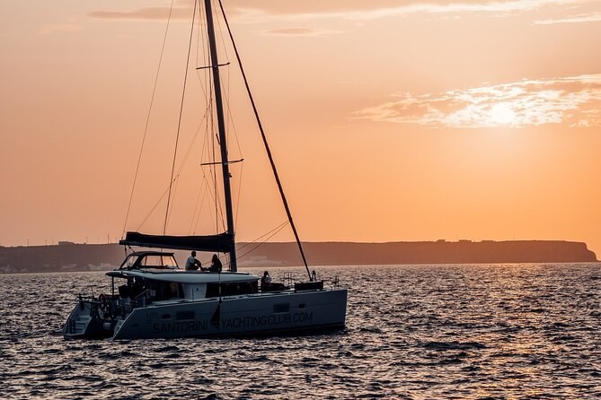 Santorini Caldera Sailing: Sunset Catamaran with Chef's Mezze