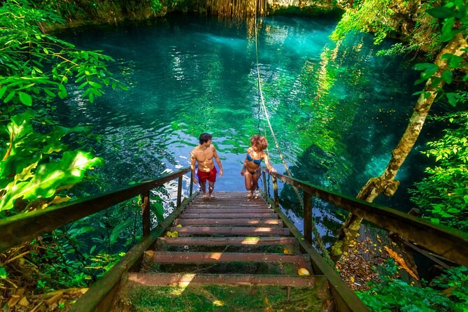 Qbuin Cenote & Jungle Swim: Private Small-Group Adventure