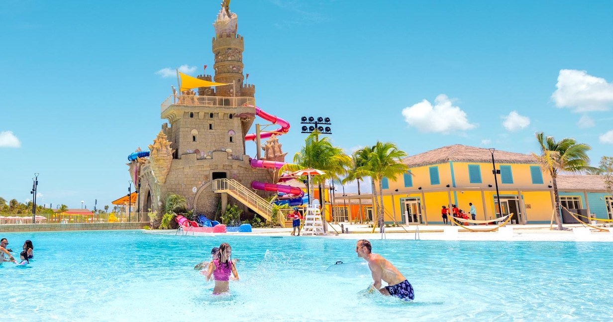 Suncastle racing waterslides -- the ~$15 'wow' under the 10-story sandcastle